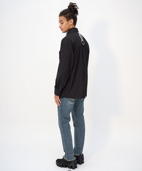 OY(オーワイ)の「テープリング長袖シャツ(シャツ/ブラウス・メンズ・ホワイト/ブラック・FREE)」の18枚目の写真