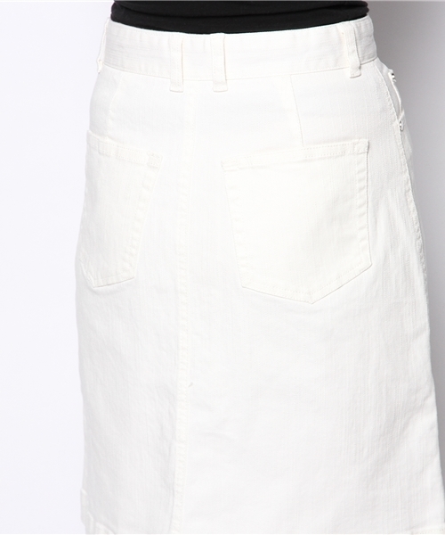 Heather(ヘザー)の「デニムフロントボタンスカート 545630(スカート・レディース・アイボリー/ライトブルー/ヘザ-グレー・SMALL/MEDIUM)」の8枚目の写真