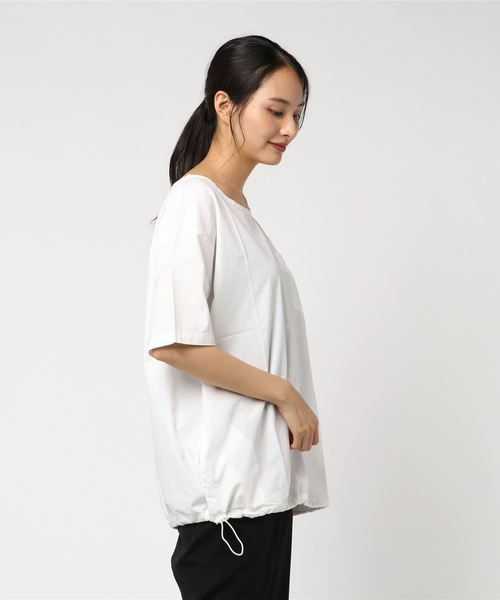 MashuKashu（マシュカシュ）の「裾ギャザープルオーバー（シャツ/ブラウス・レディース・ブラック/ネイビー/オフホワイト・フリー）」の4枚目の写真