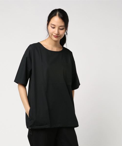 MashuKashu（マシュカシュ）の「裾ギャザープルオーバー（シャツ/ブラウス・レディース・ブラック/ネイビー/オフホワイト・フリー）」の2枚目の写真