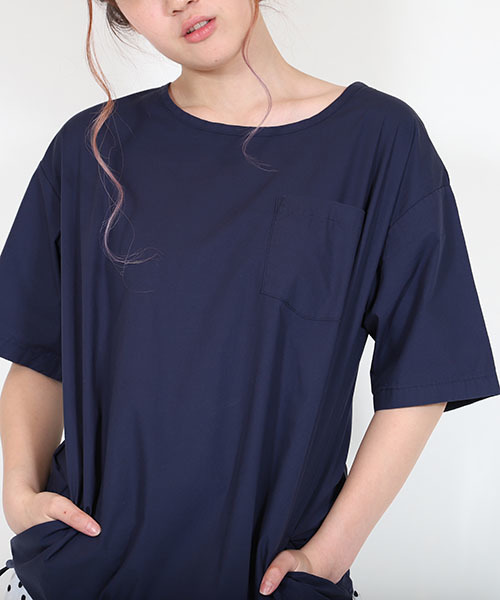 MashuKashu（マシュカシュ）の「裾ギャザープルオーバー（シャツ/ブラウス・レディース・ブラック/ネイビー/オフホワイト・フリー）」の7枚目の写真