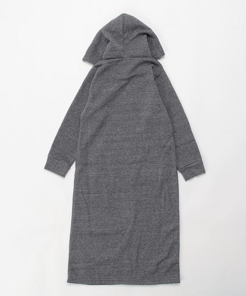THE CASUAL(カジュアル)の「パイル起毛マキシパーカーワンピース キッズ(ワンピース・キッズ・ブラック/ベージュ/ピンク/杢グレー/ヘザーチャコール・110/120/130/140/150/160)」の6枚目の写真