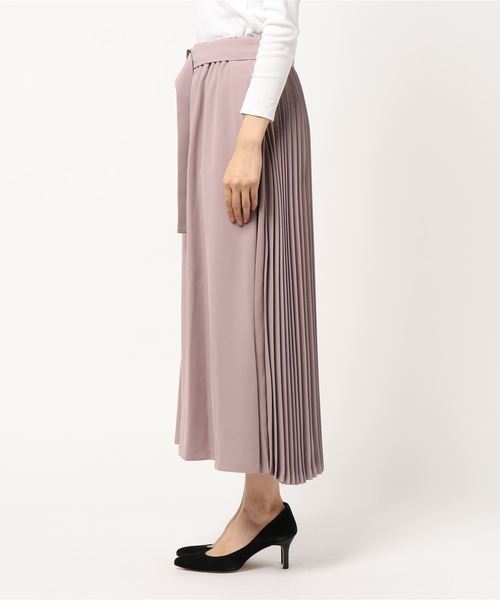 DouDou（ドゥドゥ）の「プリーツ切替スカート2（スカート・レディース・ブラック/ブラウン/バイオレット/ベージュ・38/36）」の5枚目の写真