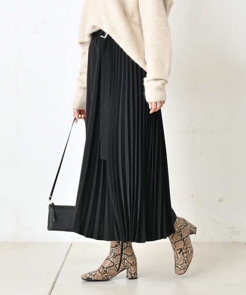 DouDou（ドゥドゥ）の「プリーツ切替スカート2（スカート・レディース・ブラック/ブラウン/バイオレット/ベージュ・38/36）」の17枚目の写真