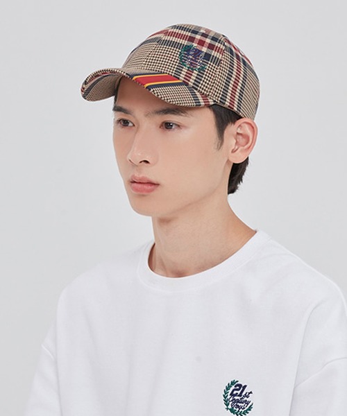 ROMANTIC CROWN(ロマンティッククラウン)の「オールドチェックボールキャップ(キャップ・レディース・ベージュ・FREE)」の4枚目の写真