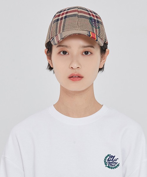 ROMANTIC CROWN(ロマンティッククラウン)の「オールドチェックボールキャップ(キャップ・レディース・ベージュ・FREE)」の3枚目の写真