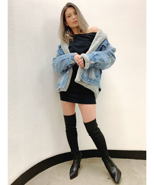 GYDA（ジェイダ）の「ドッキングオフショルスウェットワンピ（ワンピース・レディース・オフホワイト/グレー/ブラック・FREE）」の18枚目の写真
