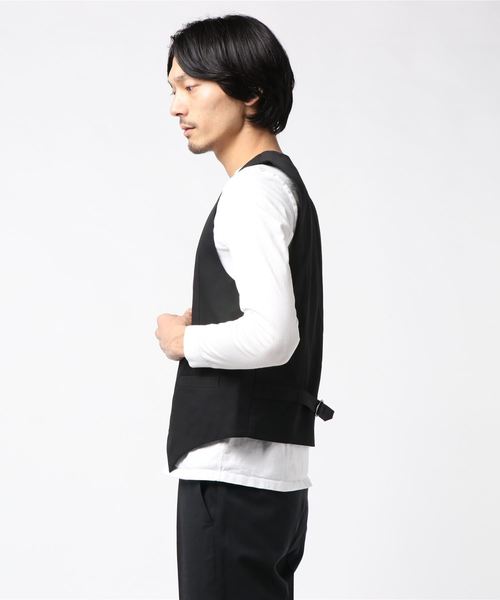 Beno(ビーノ)の「T/R ストレッチ / スタイリッシュ コンパクト ジレ(ベスト・メンズ・ブラック/ネイビー/グレー/グレー系その他2/グレー系その他・L/M/LL)」の6枚目の写真