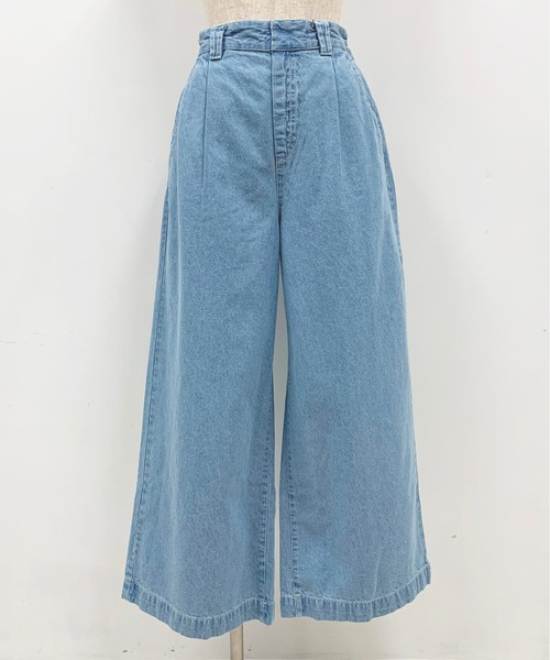 PICCIN(ピッチン)の「【WEB限定】ワンタックワイドデニムパンツ(デニムパンツ・レディース・ブルー/アイボリー・M)」の11枚目の写真