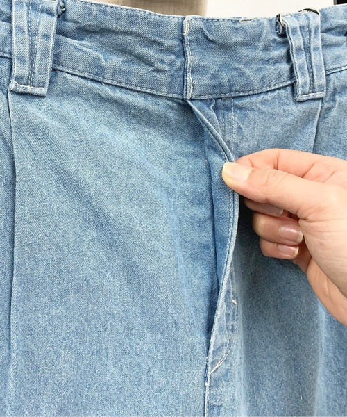 PICCIN(ピッチン)の「【WEB限定】ワンタックワイドデニムパンツ(デニムパンツ・レディース・ブルー/アイボリー・M)」の5枚目の写真