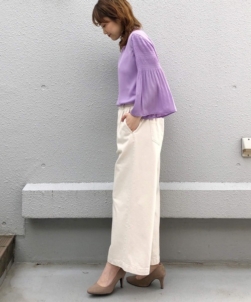 PICCIN(ピッチン)の「【WEB限定】ワンタックワイドデニムパンツ(デニムパンツ・レディース・ブルー/アイボリー・M)」の20枚目の写真