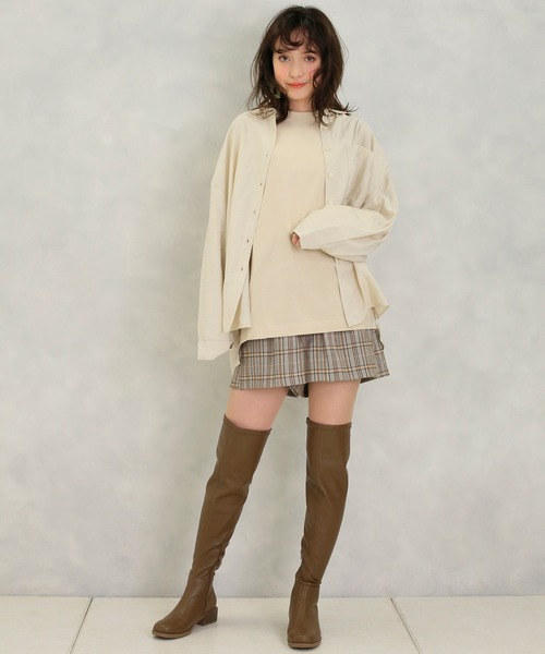 one after another NICE CLAUP(ワンアフターアナザーナイスクラップ)の「クリアベルト付きフレアショートパンツ(その他パンツ・レディース・ベージュ/カーキ/ブラック系その他/ブラウン系その他・FREE)」の20枚目の写真