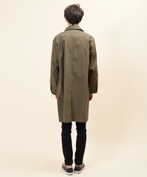 UNIVERSAL OVERALL（ユニバーサルオーバーオール）の「【UNIVERSAL OVERALL】 SUTEN COLLAR COAT / U2013503（ステンカラーコート・メンズ・ブラック/ベージュ/カーキ・SMALL/MEDIUM/LARGE）」の7枚目の写真