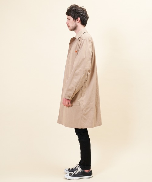 UNIVERSAL OVERALL（ユニバーサルオーバーオール）の「【UNIVERSAL OVERALL】 SUTEN COLLAR COAT / U2013503（ステンカラーコート・メンズ・ブラック/ベージュ/カーキ・SMALL/MEDIUM/LARGE）」の12枚目の写真