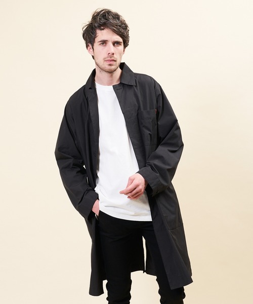 UNIVERSAL OVERALL（ユニバーサルオーバーオール）の「【UNIVERSAL OVERALL】 SUTEN COLLAR COAT / U2013503（ステンカラーコート・メンズ・ブラック/ベージュ/カーキ・SMALL/MEDIUM/LARGE）」の17枚目の写真