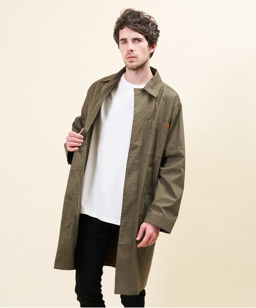 UNIVERSAL OVERALL（ユニバーサルオーバーオール）の「【UNIVERSAL OVERALL】 SUTEN COLLAR COAT / U2013503（ステンカラーコート・メンズ・ブラック/ベージュ/カーキ・SMALL/MEDIUM/LARGE）」の10枚目の写真