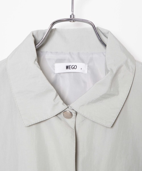 WEGO(ウィゴー)の「WEGO/ナイロンショートCPOシャツジャケット(ナイロンジャケット・レディース・ライトベージュ/サックスブルー・FREE)」の16枚目の写真
