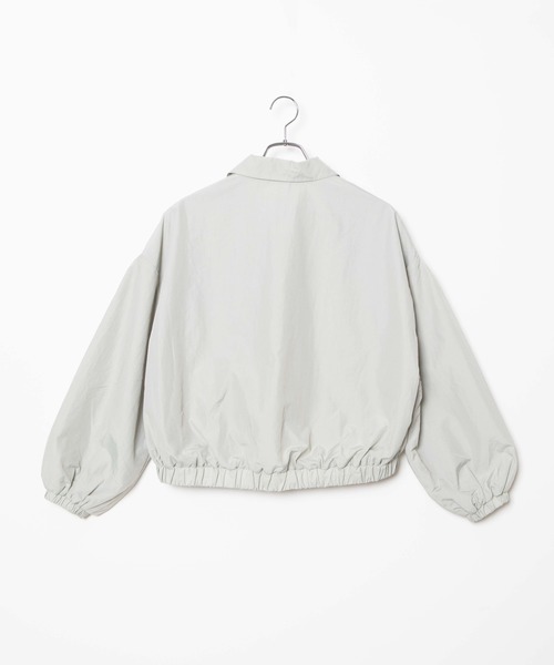 WEGO(ウィゴー)の「WEGO/ナイロンショートCPOシャツジャケット(ナイロンジャケット・レディース・ライトベージュ/サックスブルー・FREE)」の11枚目の写真