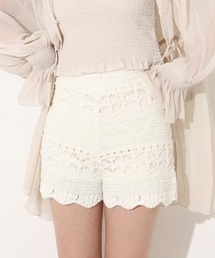one after another NICE CLAUP | かぎ針ニットショートパンツ(その他パンツ)