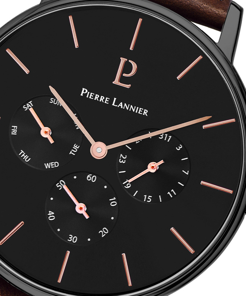 PIERRE LANNIER(ピエール・ラニエ)の「【PIERRELANNIER】マルチファンクション レザーベルトウォッチ P208G・P209F(アナログ腕時計・メンズ・ホワイト/ブラック・フリー)」の8枚目の写真