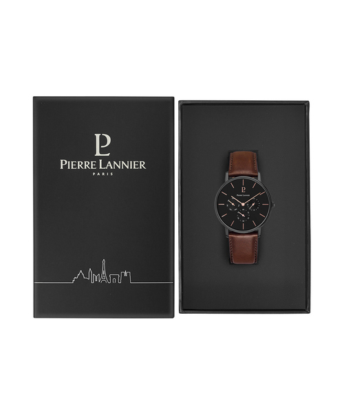PIERRE LANNIER(ピエール・ラニエ)の「【PIERRELANNIER】マルチファンクション レザーベルトウォッチ P208G・P209F(アナログ腕時計・メンズ・ホワイト/ブラック・フリー)」の9枚目の写真