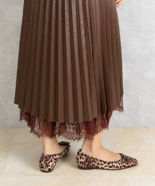 RANDA（ランダ）の「ソフトスクエアトゥリボンフラットパンプス（パンプス・レディース・レオパード/ブラック/ブラウン/ピンク/その他・22.5/23/23.5/24/24.5/25/25.5/22）」の15枚目の写真