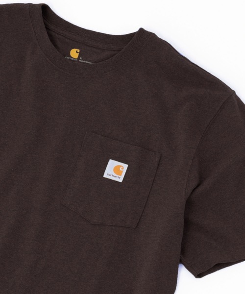 Carhartt（カーハート）の「carhartt/カーハート ロゴ ポケットビッグシルエット半袖Tシャツ Workwear Pocket Short-Sleeve T-Shirts（Tシャツ/カットソー・メンズ・ベージュ/オリーブ/ホワイト/ブルー系その他3/グレー系その他/ブラック/ワイン/ブラウン系その他/ネイビー/ヘザーグレー/ブルー系その他2/ダークブラウン・L/S/XL/M）」の5枚目の写真