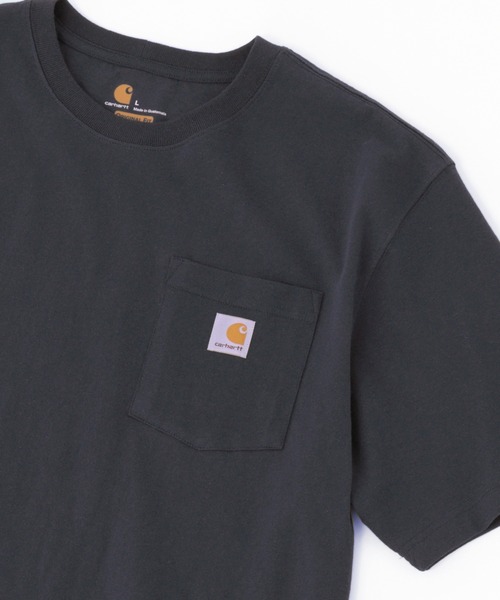 Carhartt（カーハート）の「carhartt/カーハート ロゴ ポケットビッグシルエット半袖Tシャツ Workwear Pocket Short-Sleeve T-Shirts（Tシャツ/カットソー・メンズ・ベージュ/オリーブ/ホワイト/ブルー系その他3/グレー系その他/ブラック/ワイン/ブラウン系その他/ネイビー/ヘザーグレー/ブルー系その他2/ダークブラウン・L/S/XL/M）」の9枚目の写真