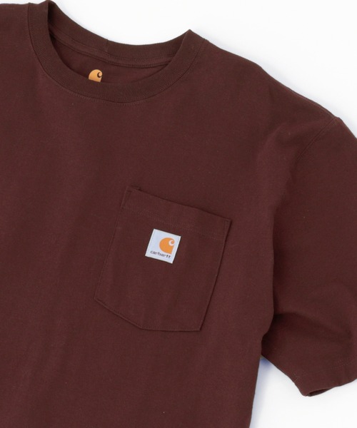 Carhartt（カーハート）の「carhartt/カーハート ロゴ ポケットビッグシルエット半袖Tシャツ Workwear Pocket Short-Sleeve T-Shirts（Tシャツ/カットソー・メンズ・ベージュ/オリーブ/ホワイト/ブルー系その他3/グレー系その他/ブラック/ワイン/ブラウン系その他/ネイビー/ヘザーグレー/ブルー系その他2/ダークブラウン・L/S/XL/M）」の12枚目の写真