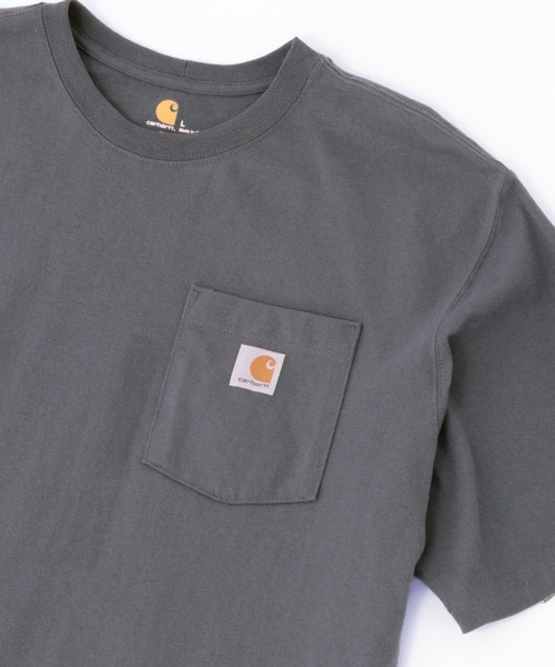 Carhartt（カーハート）の「carhartt/カーハート ロゴ ポケットビッグシルエット半袖Tシャツ Workwear Pocket Short-Sleeve T-Shirts（Tシャツ/カットソー・メンズ・ベージュ/オリーブ/ホワイト/ブルー系その他3/グレー系その他/ブラック/ワイン/ブラウン系その他/ネイビー/ヘザーグレー/ブルー系その他2/ダークブラウン・L/S/XL/M）」の11枚目の写真