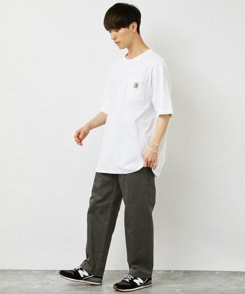 Carhartt（カーハート）の「carhartt/カーハート ロゴ ポケットビッグシルエット半袖Tシャツ Workwear Pocket Short-Sleeve T-Shirts（Tシャツ/カットソー・メンズ・ベージュ/オリーブ/ホワイト/ブルー系その他3/グレー系その他/ブラック/ワイン/ブラウン系その他/ネイビー/ヘザーグレー/ブルー系その他2/ダークブラウン・L/S/XL/M）」の22枚目の写真