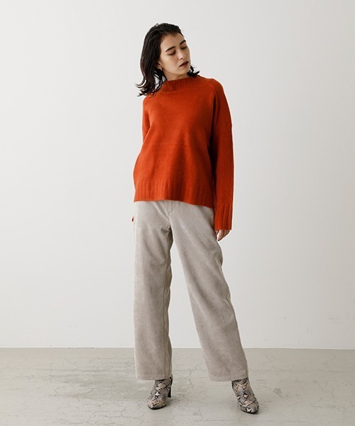 AZUL by moussy(アズールバイマウジー)の「SOFT CORDUROY WIDE PANTS/ソフトコーデュロイワイドパンツ(その他パンツ・レディース・カーキ/ブラック/ライトベージュ・SMALL/MEDIUM)」の19枚目の写真