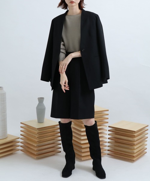 SENSE OF PLACE by URBAN RESEARCH（センスオブプレイスバイアーバンリサーチ）の「サキソニータックキュロットパンツ（その他パンツ・レディース・ライトカーキ/アイボリー/ブラウン/ブラック・FREE）」の3枚目の写真