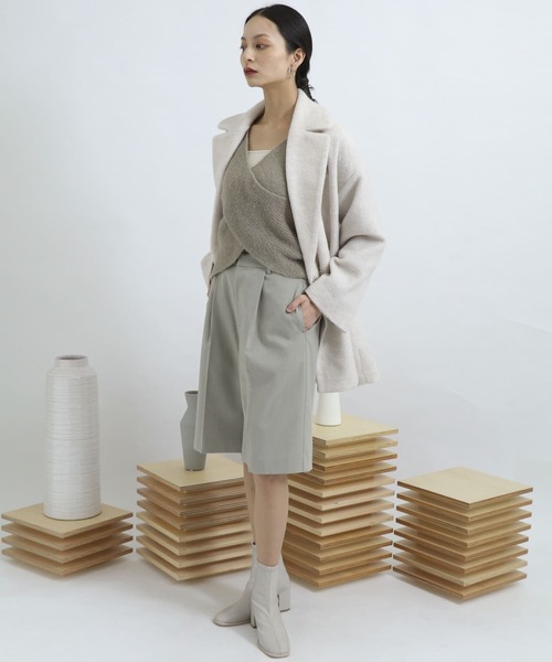 SENSE OF PLACE by URBAN RESEARCH（センスオブプレイスバイアーバンリサーチ）の「サキソニータックキュロットパンツ（その他パンツ・レディース・ライトカーキ/アイボリー/ブラウン/ブラック・FREE）」の8枚目の写真