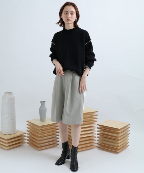 SENSE OF PLACE by URBAN RESEARCH（センスオブプレイスバイアーバンリサーチ）の「サキソニータックキュロットパンツ（その他パンツ・レディース・ライトカーキ/アイボリー/ブラウン/ブラック・FREE）」の15枚目の写真