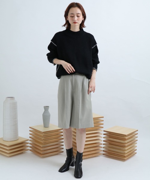 SENSE OF PLACE by URBAN RESEARCH（センスオブプレイスバイアーバンリサーチ）の「サキソニータックキュロットパンツ（その他パンツ・レディース・ライトカーキ/アイボリー/ブラウン/ブラック・FREE）」の16枚目の写真