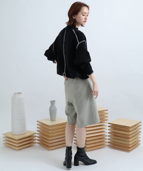 SENSE OF PLACE by URBAN RESEARCH（センスオブプレイスバイアーバンリサーチ）の「サキソニータックキュロットパンツ（その他パンツ・レディース・ライトカーキ/アイボリー/ブラウン/ブラック・FREE）」の20枚目の写真