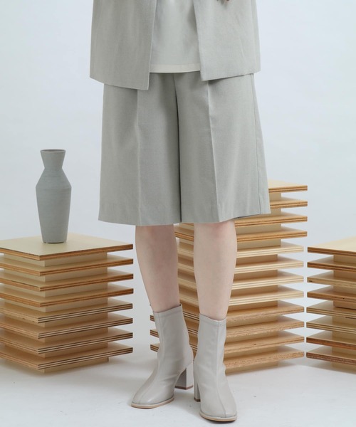 SENSE OF PLACE by URBAN RESEARCH（センスオブプレイスバイアーバンリサーチ）の「サキソニータックキュロットパンツ（その他パンツ・レディース・ライトカーキ/アイボリー/ブラウン/ブラック・FREE）」の21枚目の写真