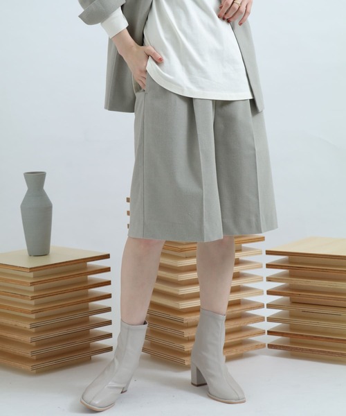 SENSE OF PLACE by URBAN RESEARCH（センスオブプレイスバイアーバンリサーチ）の「サキソニータックキュロットパンツ（その他パンツ・レディース・ライトカーキ/アイボリー/ブラウン/ブラック・FREE）」の22枚目の写真