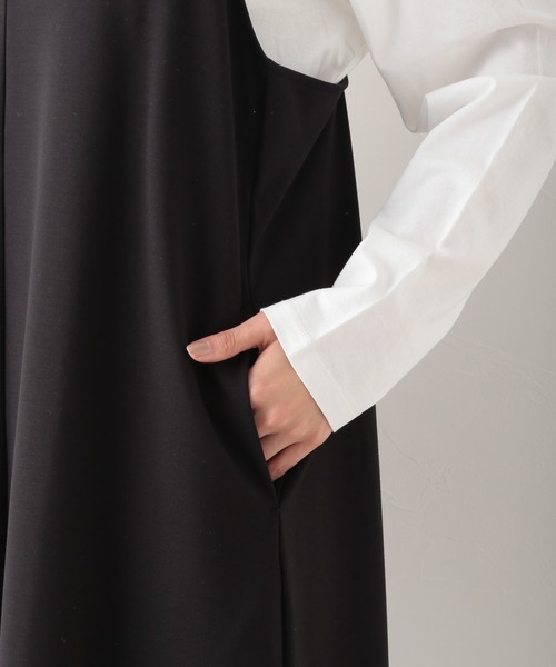 LEPSIM（レプシィム）の「ロングVキャミワンピース　924785（ワンピース・レディース・ブラック/モカ/グレイッシュベージュ・FREE）」の9枚目の写真