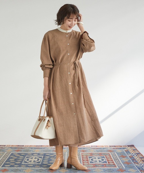 セール 小紋柄シャツワンピース シャツワンピース Doux Archives ドゥアルシーヴ のファッション通販 Zozotown