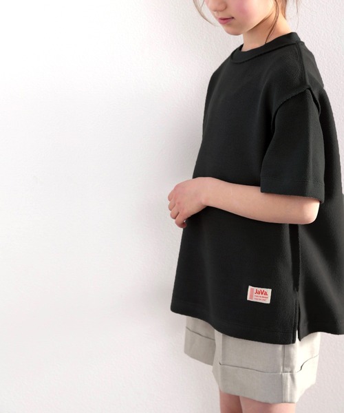 Java(ジャバ)の「《JaVaジャバ コラボ》キッズ ふわり滑らか♪USAコットンパイル地 Tシャツ(Tシャツ/カットソー・キッズ・グレイッシュベージュ/ブラック/ホワイト/グレー・130/140/150/160)」の22枚目の写真