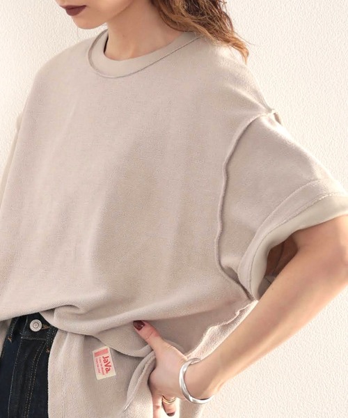 Java(ジャバ)の「《JaVaジャバ コラボ》キッズ ふわり滑らか♪USAコットンパイル地 Tシャツ(Tシャツ/カットソー・キッズ・グレイッシュベージュ/ブラック/ホワイト/グレー・130/140/150/160)」の8枚目の写真