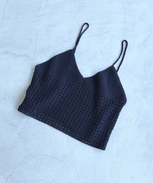 nitca | Linen手編みかぎ針ニットキャミ(キャミソール)