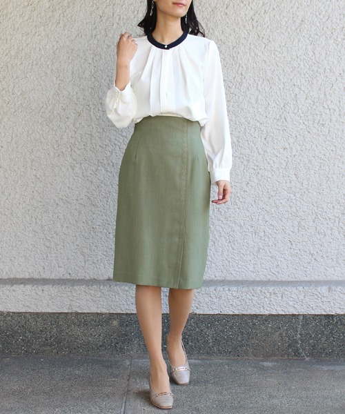 TRUDEA(トルディア)の「レーステープタイトスカート(スカート・レディース・ベージュ/ネイビー/カーキ・SMALL/LARGE/MEDIUM)」の15枚目の写真