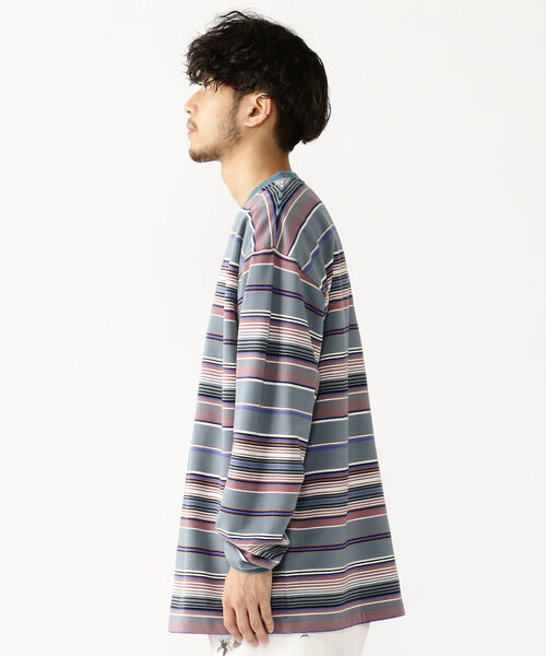 BEAMS（ビームス）の「BEAMS / イージー グラデーション ボーダー カットソー（Tシャツ/カットソー・メンズ・ブラック/ベージュ/グレー・SMALL/MEDIUM/LARGE/X-LARGE）」の20枚目の写真