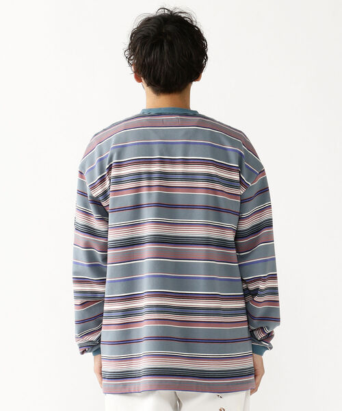 BEAMS（ビームス）の「BEAMS / イージー グラデーション ボーダー カットソー（Tシャツ/カットソー・メンズ・ブラック/ベージュ/グレー・SMALL/MEDIUM/LARGE/X-LARGE）」の21枚目の写真