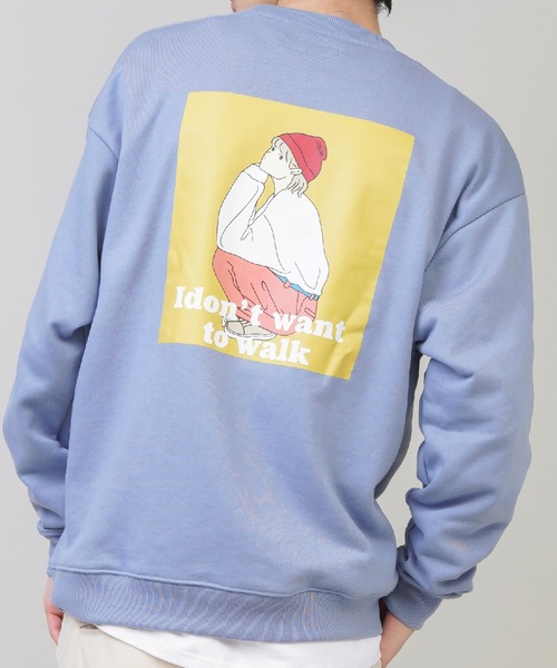 SPINNS（スピンズ）の「【ゆったりオーバーサイズ】GIRLイラストバックプリントプルオーバースウェット（スウェット・メンズ・ホワイト/ブラック/ベージュ/ピンク/ブルー/グリーン/ホワイト系その他/ブラック系その他/ベージュ系その他/グリーン系その他/ブルー系その他/ピンク系その他・ONESIZE）」の9枚目の写真