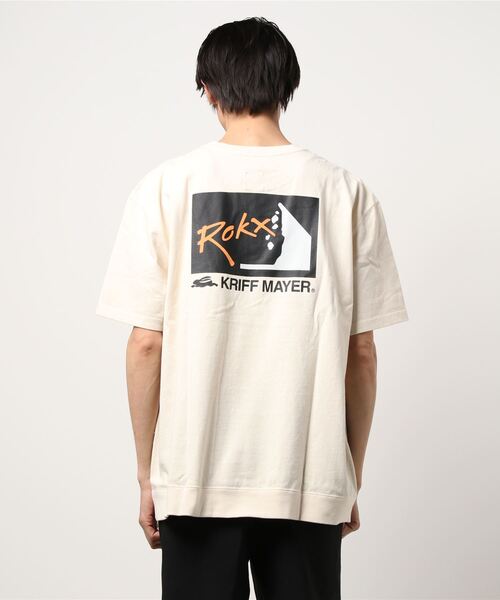 KRIFF MAYER（クリフメイヤー）の「ROKXコラボCOOLタフT（Tシャツ/カットソー・メンズ・オフホワイト/チャコール/ブラウン・SMALL/MEDIUM/LARGE/X-LARGE）」の4枚目の写真