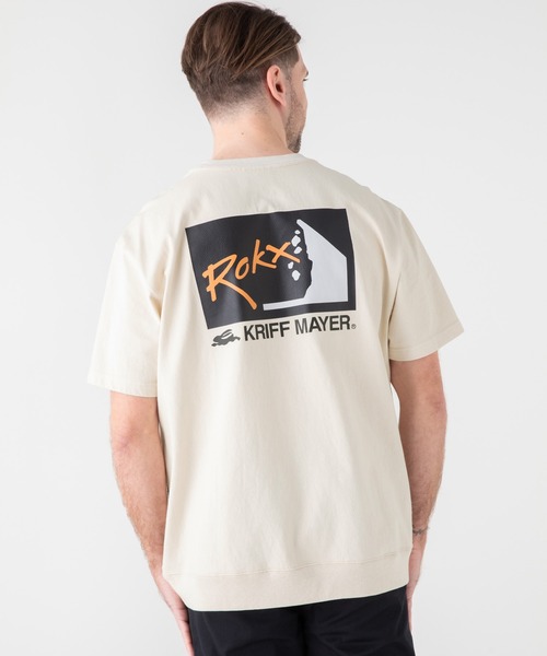 KRIFF MAYER（クリフメイヤー）の「ROKXコラボCOOLタフT（Tシャツ/カットソー・メンズ・オフホワイト/チャコール/ブラウン・SMALL/MEDIUM/LARGE/X-LARGE）」の2枚目の写真